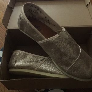 Gold Glitter Espadrilles